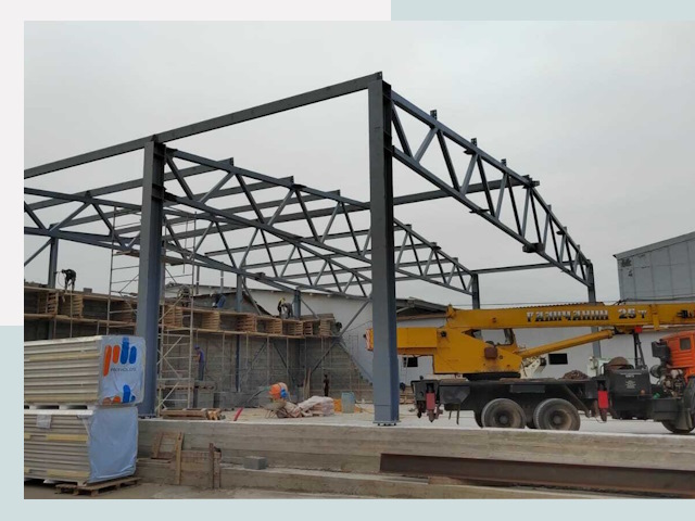 Строительство цехов в Лыткарине