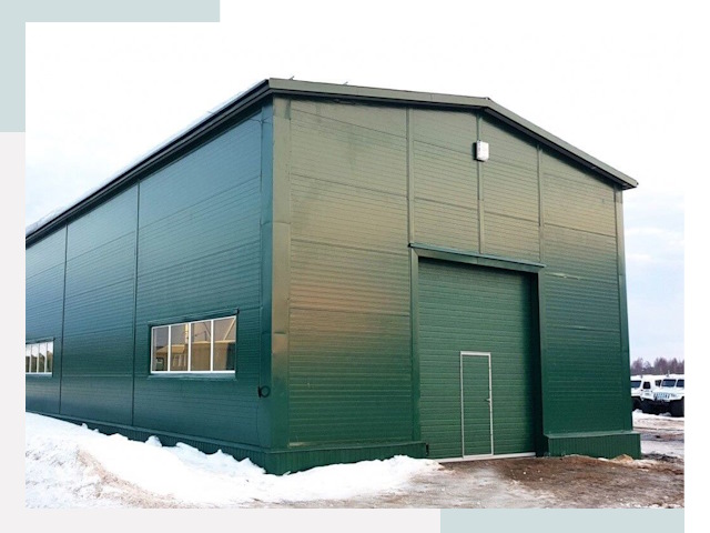 Двускатные ангары в Лыткарине