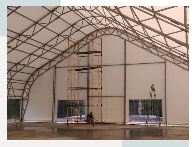 Шатровые ангары в Лыткарине