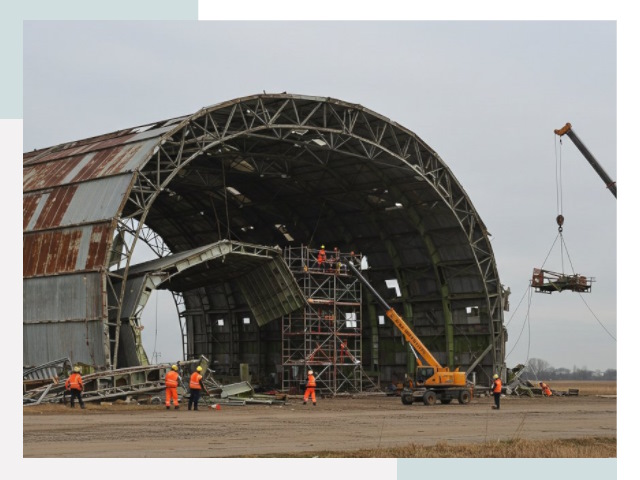 Демонтаж ангаров в Лыткарине