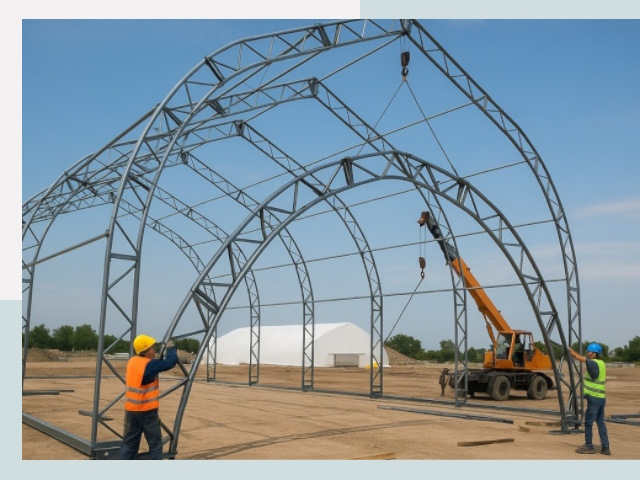 Монтаж ангаров в Лыткарине от 615 руб. - Надежно и быстро